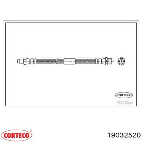 Шланг гальмівний задній Corteco 19032520 ціна, від 14.74 USD
