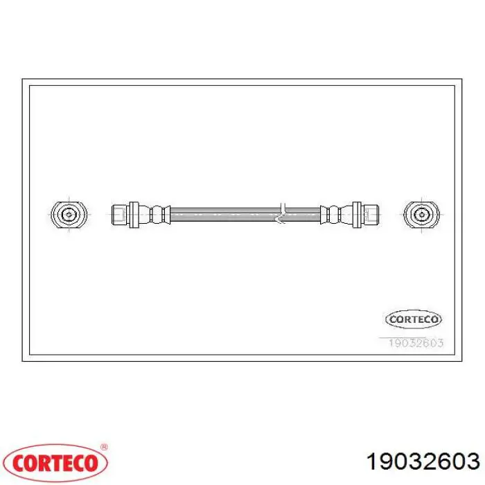 Шланг гальмівний задній 19032603 Corteco