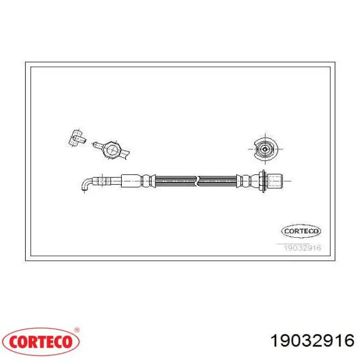 Шланг гальмівний передній 19032916 Corteco