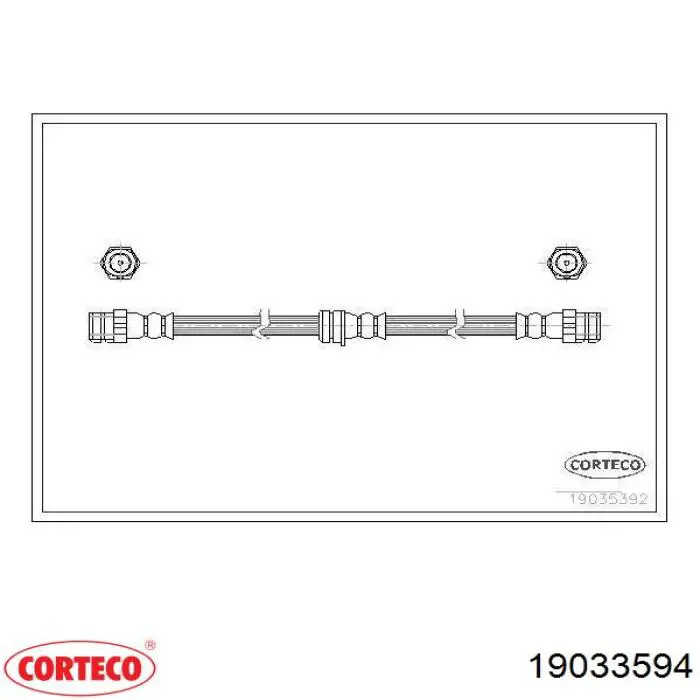 Шланг гальмівний задній Corteco 19033594 ціна, від 7.29 USD