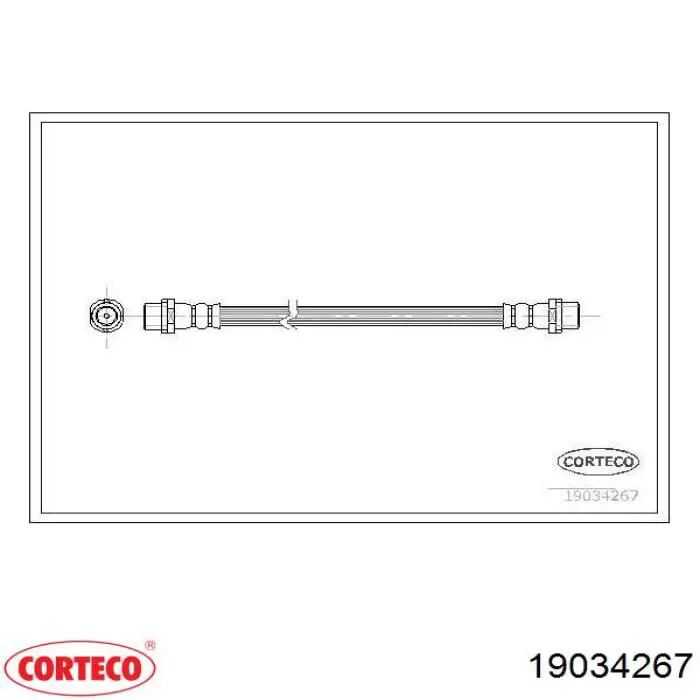 Шланг гальмівний задній 19034267 Corteco