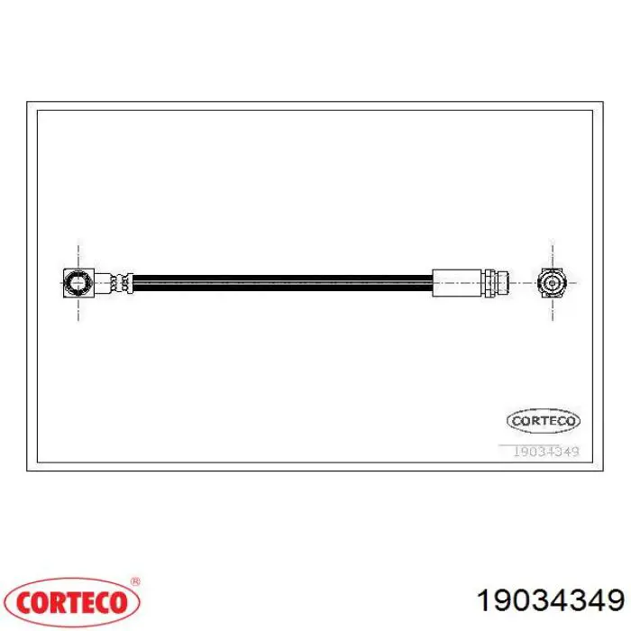 Шланг гальмівний задній 19034349 Corteco