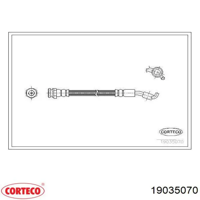 Шланг гальмівний задній, правий Corteco 19035070 ціна, від 19.05 USD