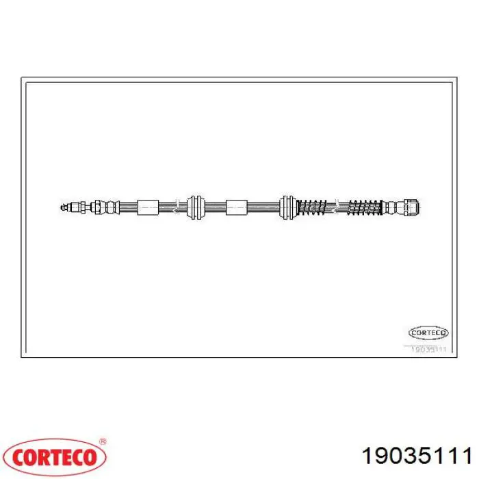 Шланг гальмівний передній 19035111 Corteco