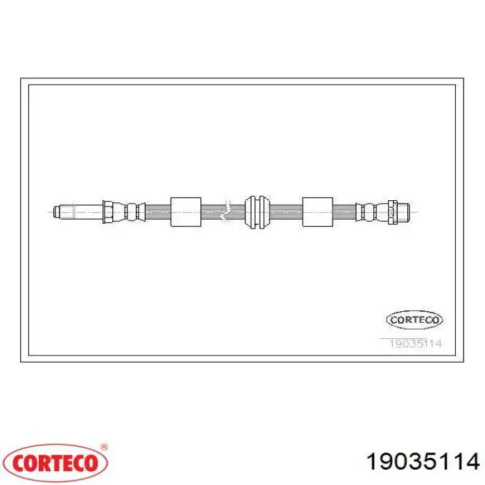 Шланг гальмівний передній 19035114 Corteco