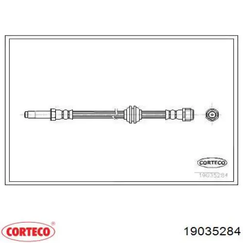 Шланг гальмівний передній Corteco 19035284 ціна, від 10.16 USD