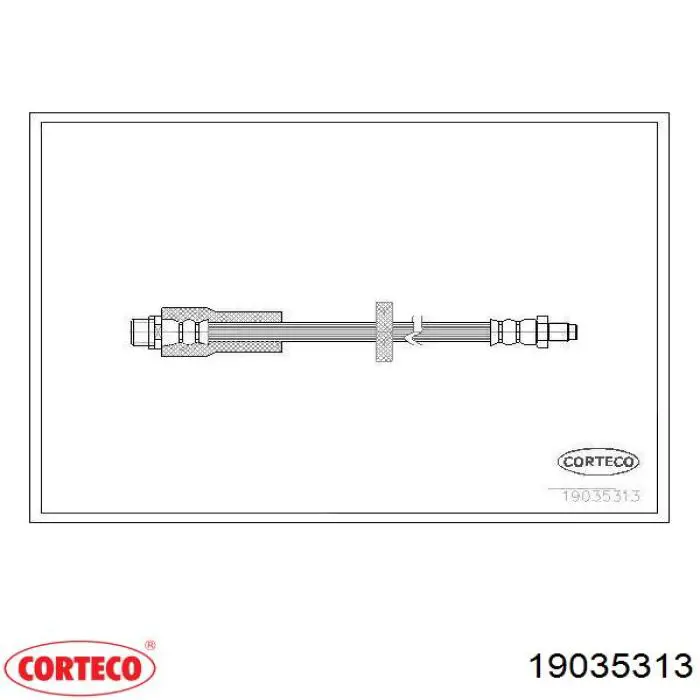 Шланг гальмівний задній 19035313 Corteco