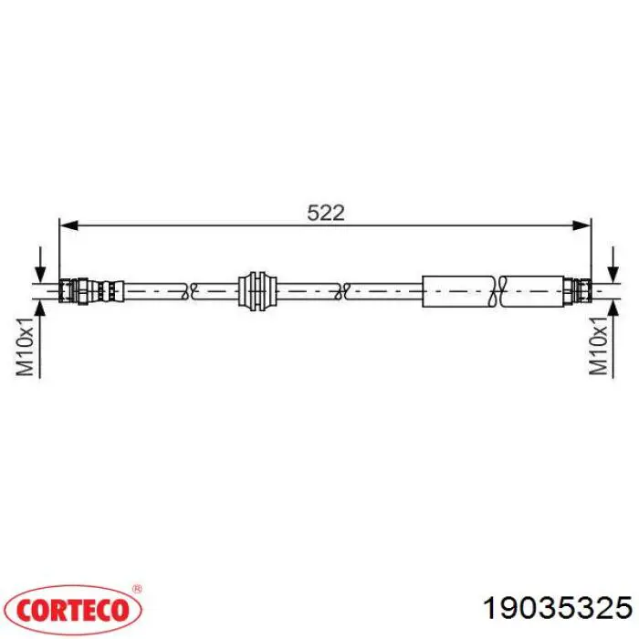 Шланг гальмівний задній Corteco 19035325 ціна, від 8.51 USD