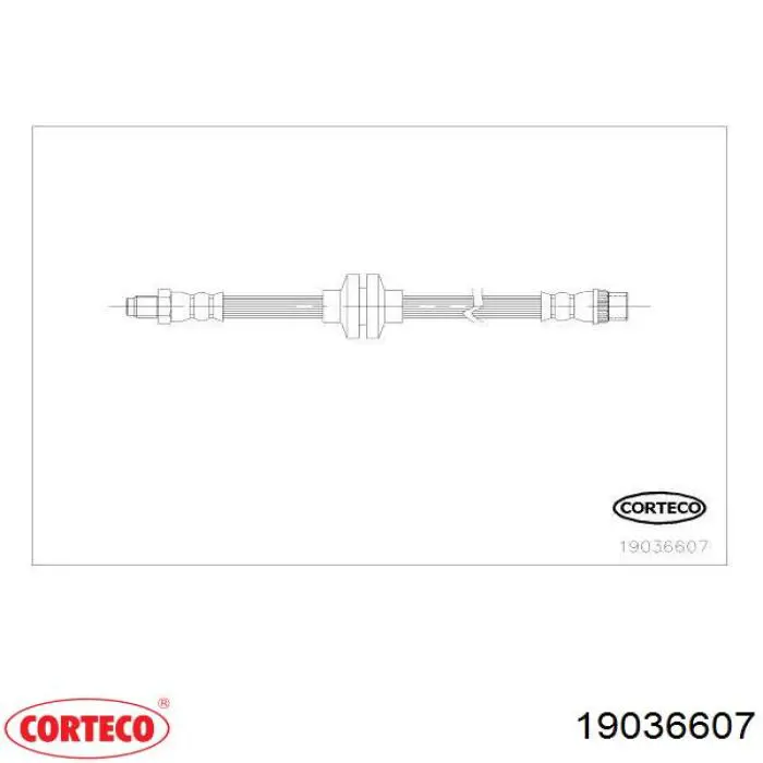 Шланг гальмівний передній 19036607 Corteco