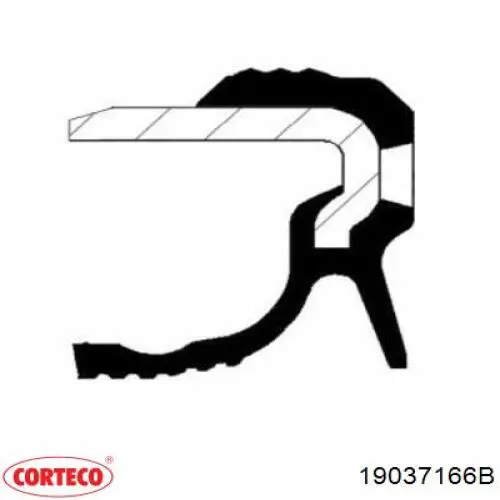 Сальник колінвала двигуна, задній Corteco 19037166B ціна, від 22.61 USD