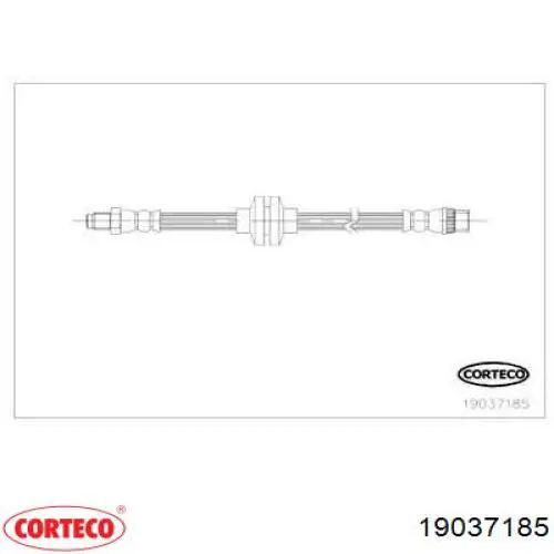 Шланг гальмівний передній 19037185 Corteco