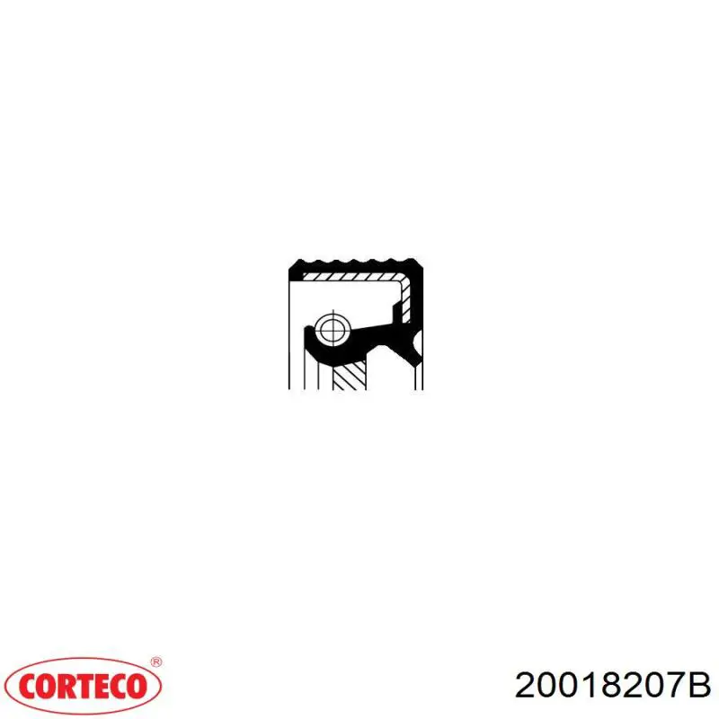 20018207B Corteco сальник распредвала двигуна, задній
