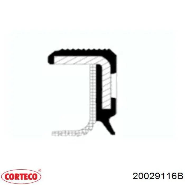 20029116B Corteco сальник колінвала двигуна, передній
