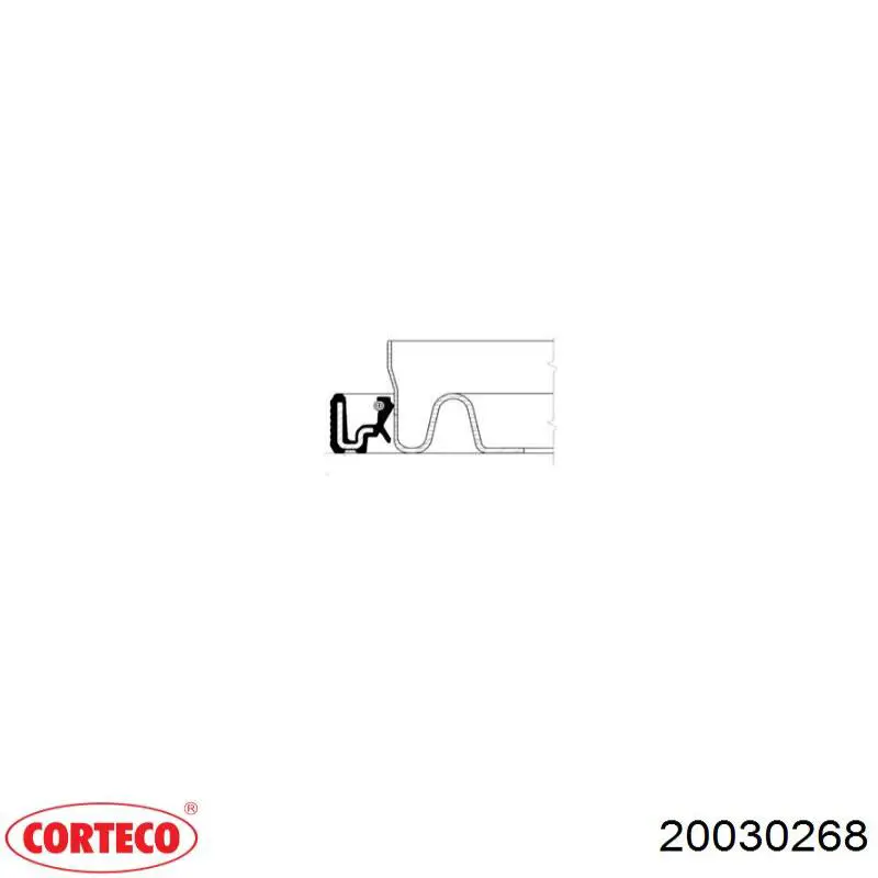 20030268 Corteco Сальник колінчастого валу