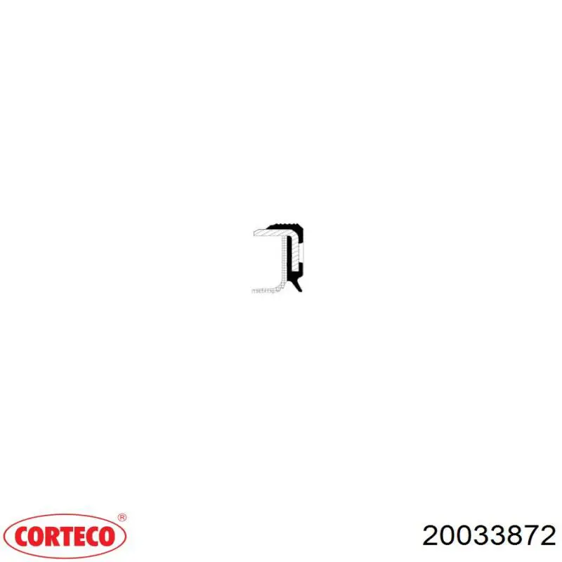 20033872 Corteco сальник колінвала двигуна, задній