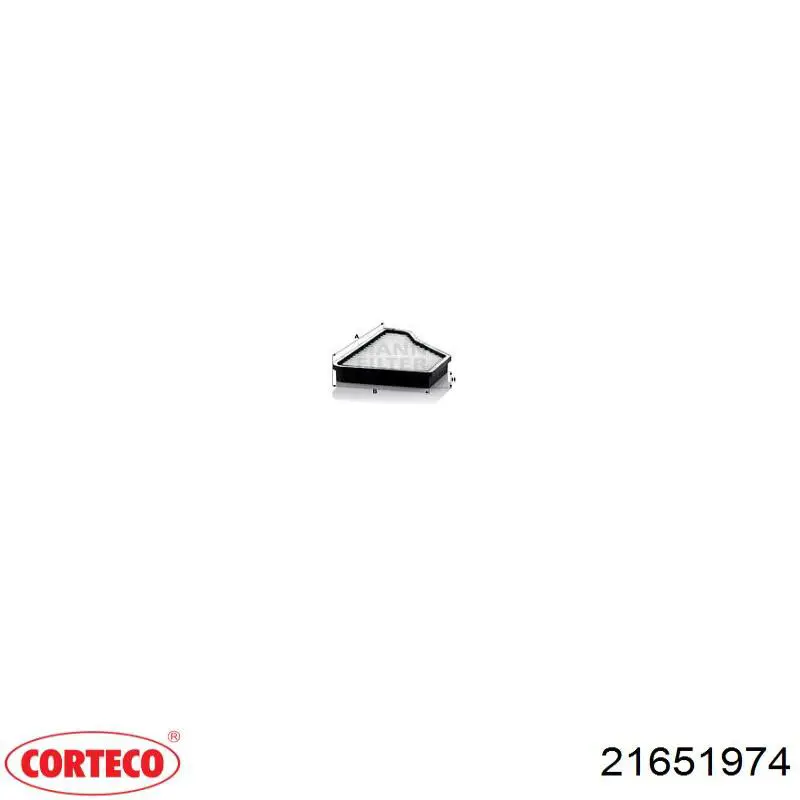 21651974 Corteco Внутрішньосалонний фільтр