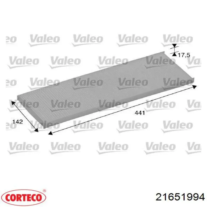Фільтр повітряний обігрівача Corteco 21651994 ціна, від 3.66 USD