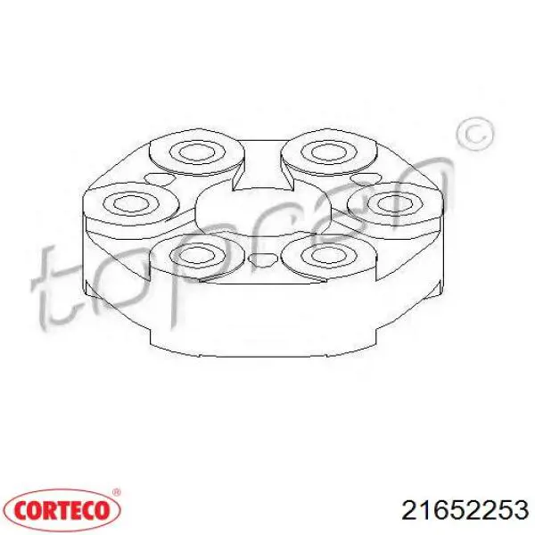 21652253 Corteco Гумова пружна муфта кардана передня