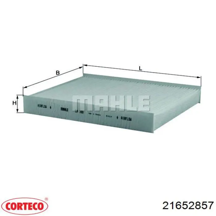 Купити 21652857 Corteco Фільтр салону вугільний