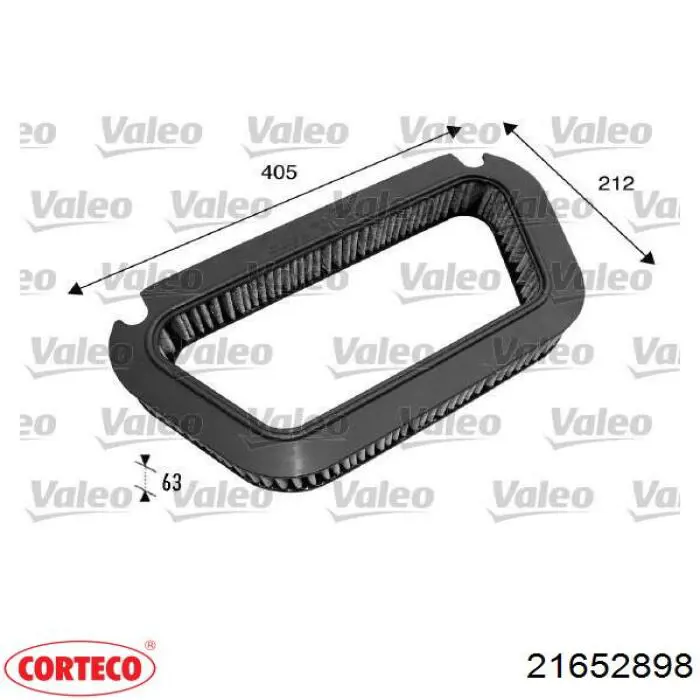 Фільтр повітряний обігрівача Corteco 21652898 ціна, від 23.88 USD