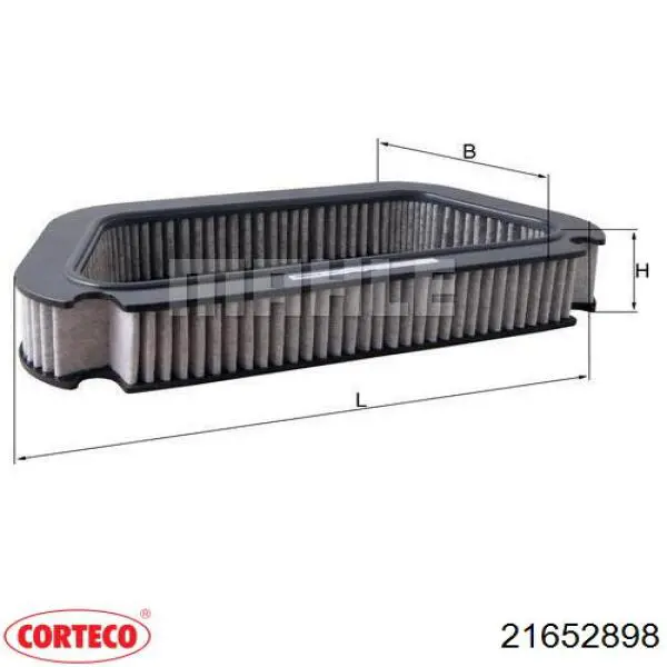 Купити 21652898 Corteco Фільтр салону вугільний