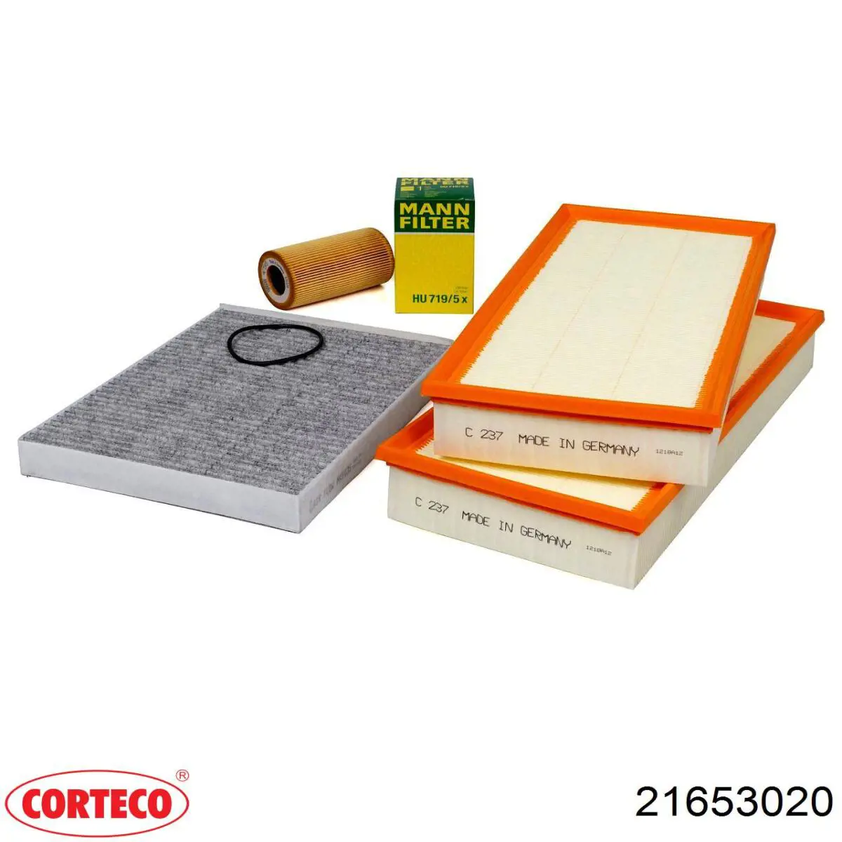 Повітряний фільтр салону Corteco 21653020
