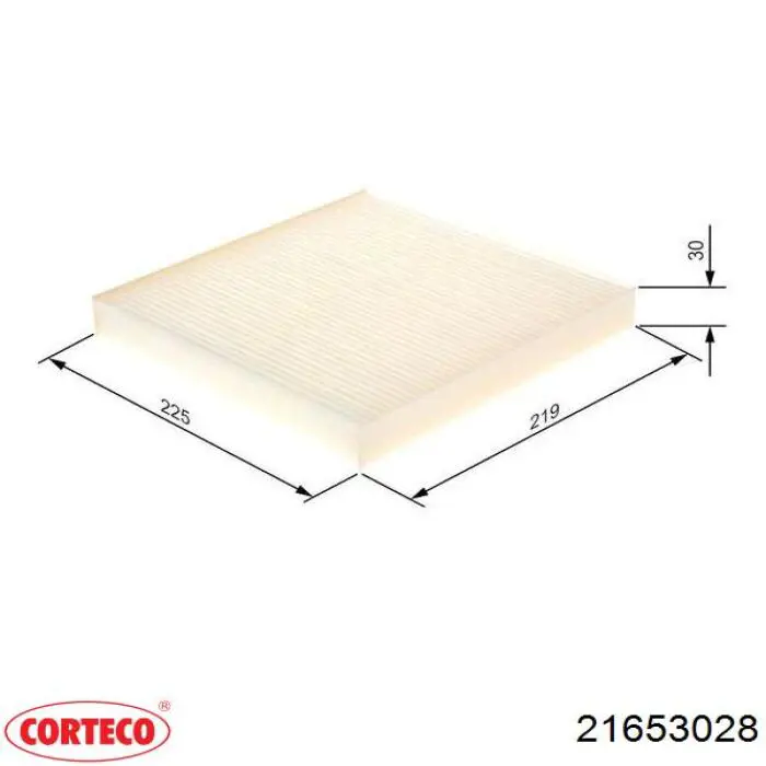 Фільтр салону 21653028 Corteco