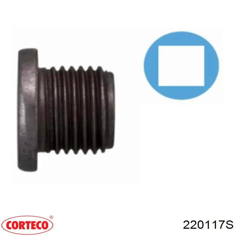 220117S Corteco Пробка піддона двигуна