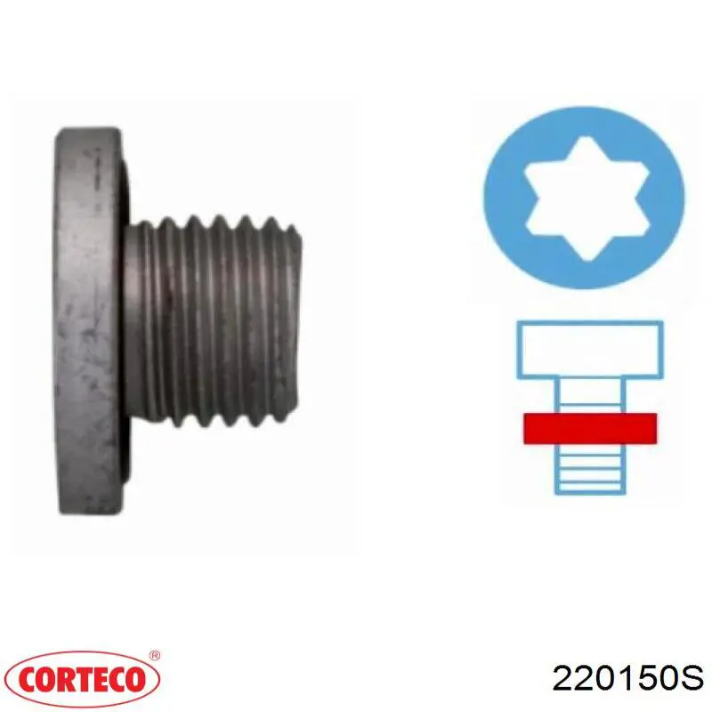 Пробка піддона двигуна 220150S Corteco