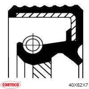Сальник піввісі заднього моста, внутрішній 40X52X7 Corteco