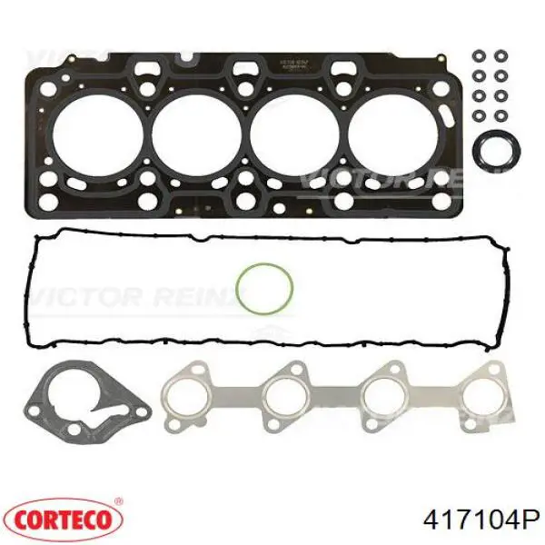 Комплект прокладок двигуна, верхній Corteco 417104P ціна, від 43.60 USD