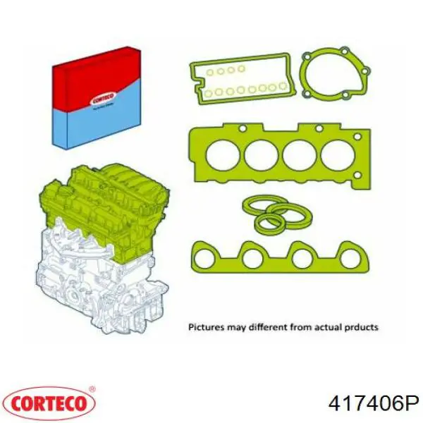 Купити 417406P Corteco Комплект прокладок двигуна, верхній
