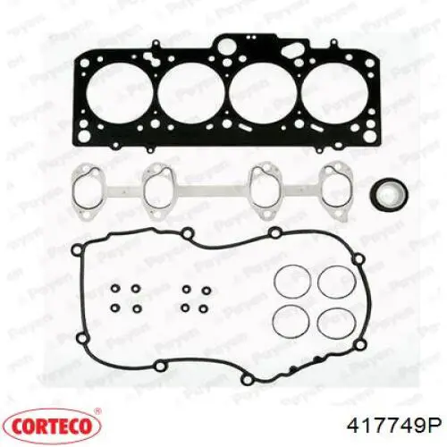 417749P Corteco Комплект прокладок двигуна, верхній
