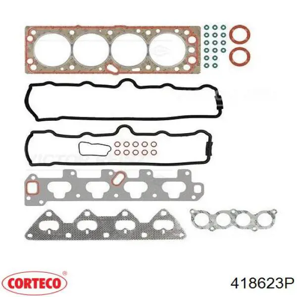 Комплект прокладок двигуна, верхній 418623P Corteco