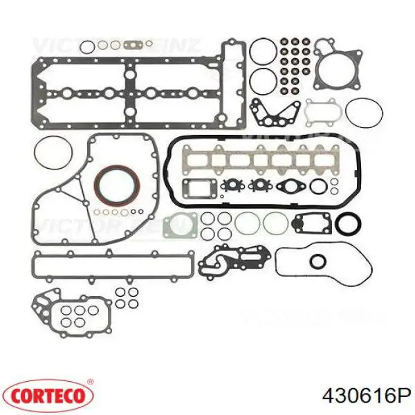 Комплект прокладок двигуна, повний Corteco 430616P ціна, від 74.81 USD