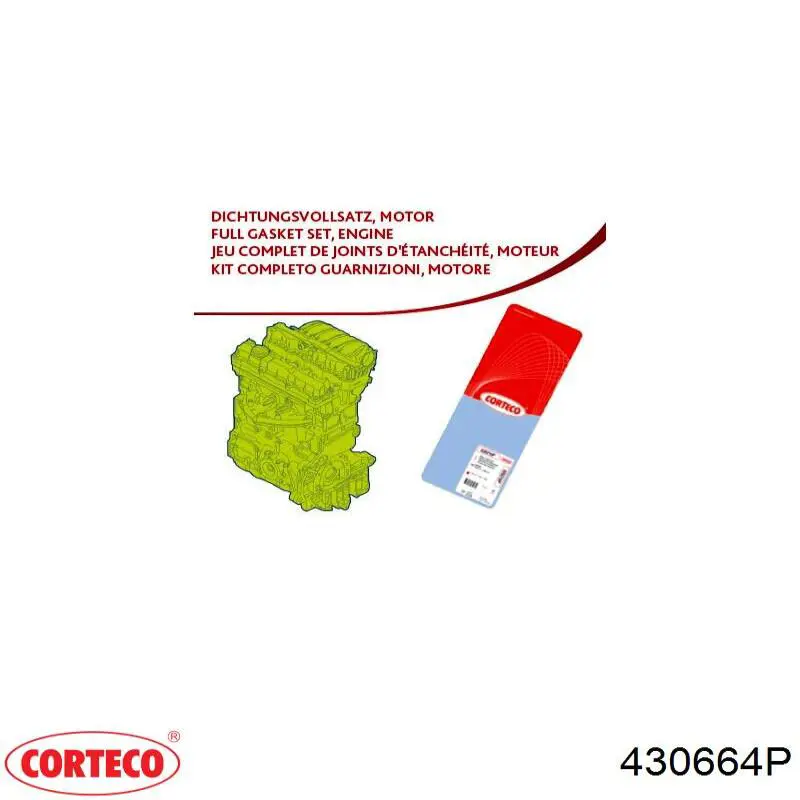 430664P Corteco Набір прокладок двигуна