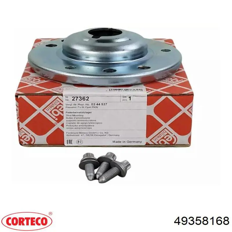 Опора стійки амортизатора переднього Corteco 49358168 ціна, від 19.97 USD