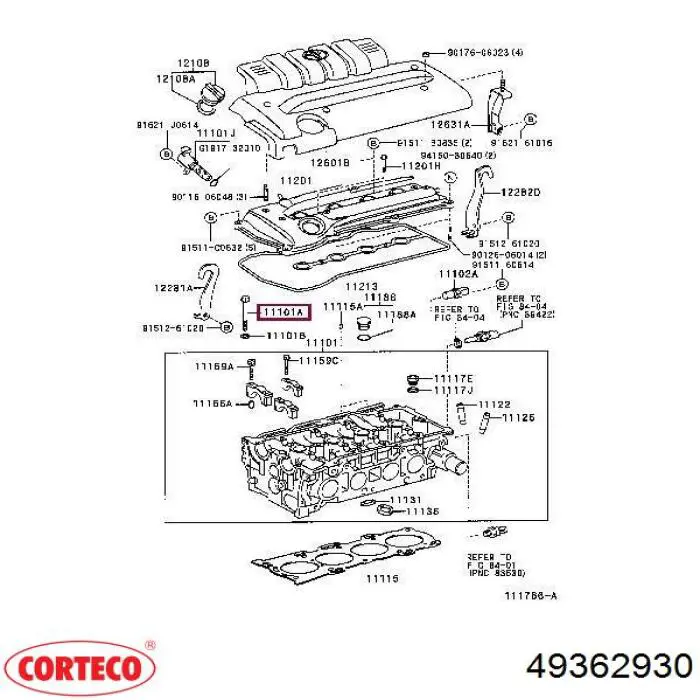 Болт ГБЦ 49362930 Corteco