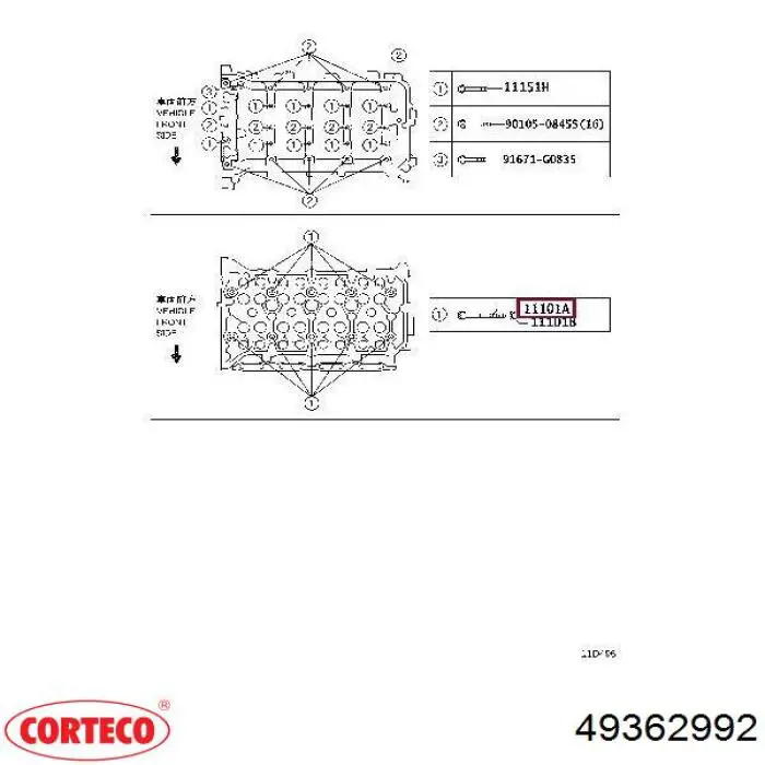 Болт головки блока циліндрів, ГБЦ Corteco 49362992 ціна, від 6.37 USD