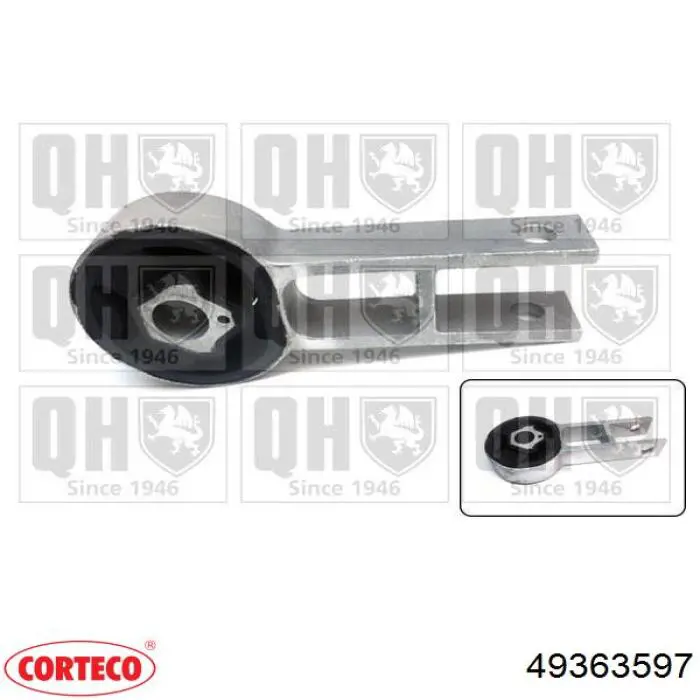 Подушка (опора) двигуна, задня Corteco 49363597 ціна, від 27.63 USD