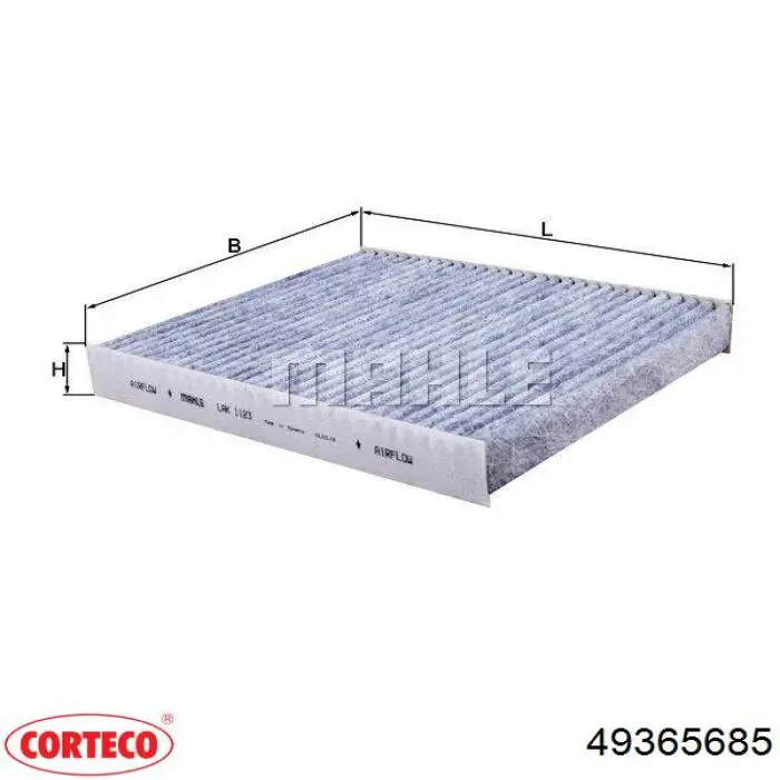 49365685 Corteco Внутрішньосалонний фільтр