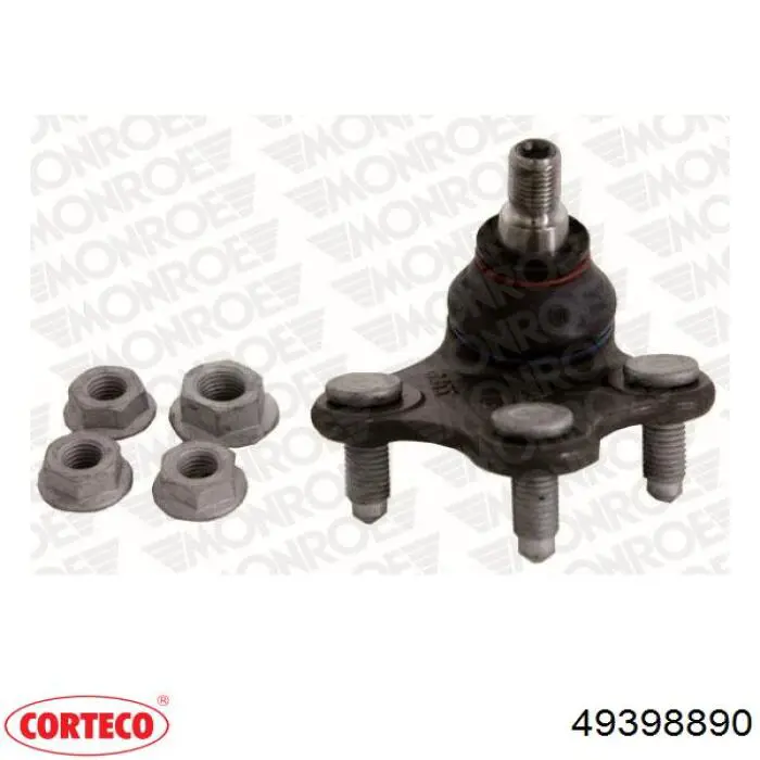 49398890 Corteco Кульова опора, нижня, ліва