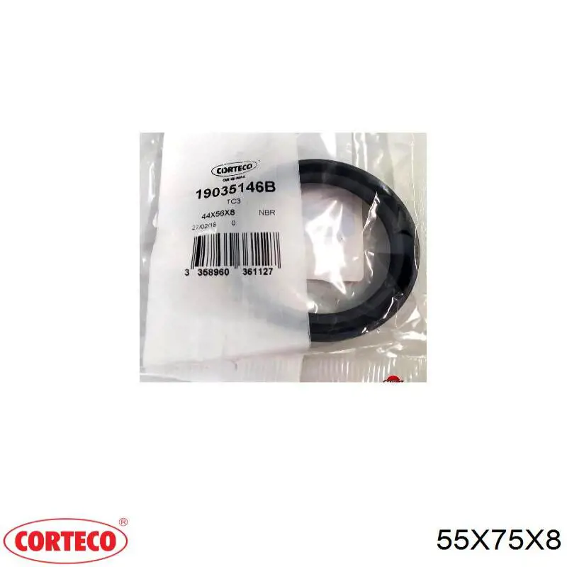 Сальник АКПП/КПП, вхідного/первинного валу Corteco 55X75X8 ціна, від 7.21 USD