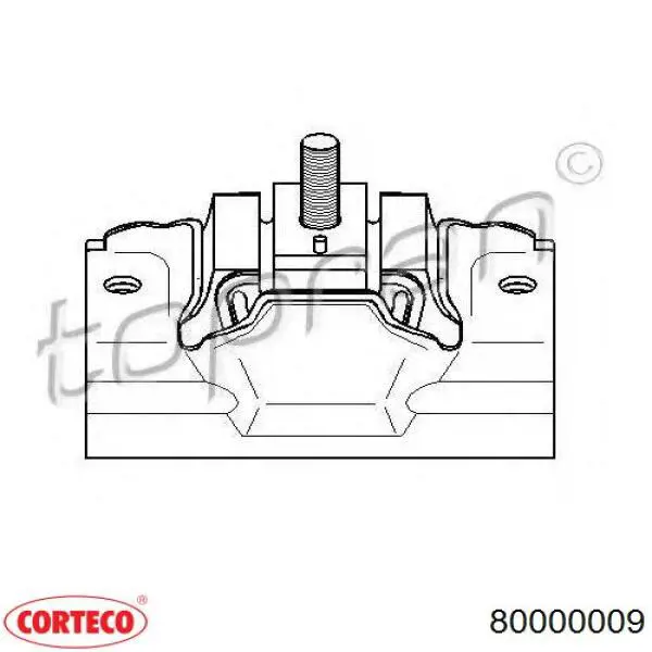 80000009 Corteco подушка (опора двигуна, права)