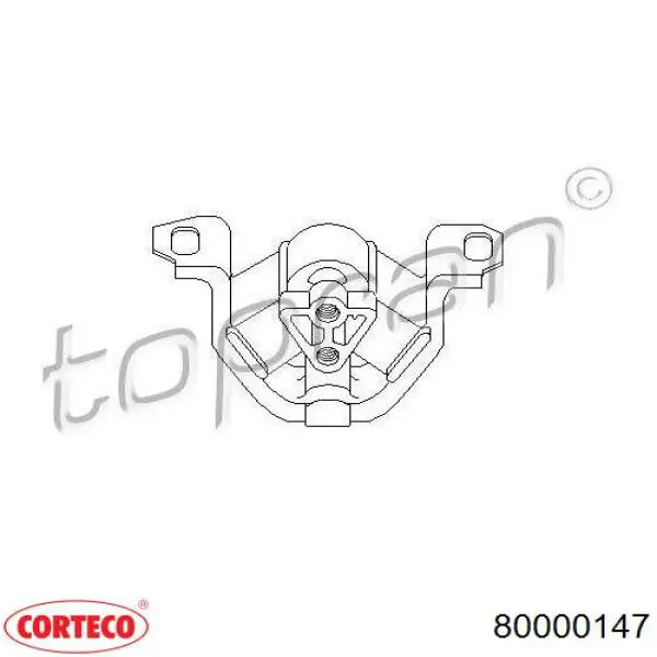 Подушка (опора) двигуна, ліва 80000147 Corteco
