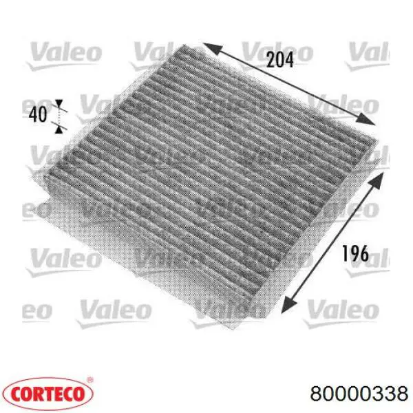 Фільтр повітряний обігрівача Corteco 80000338 ціна, від 6.43 USD