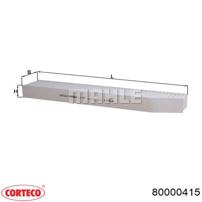Купити 80000415 Corteco Фільтр салону вугільний