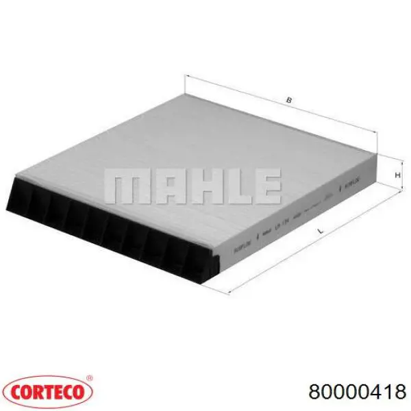 Фільтр повітряний обігрівача Corteco 80000418 ціна, від 9.10 USD