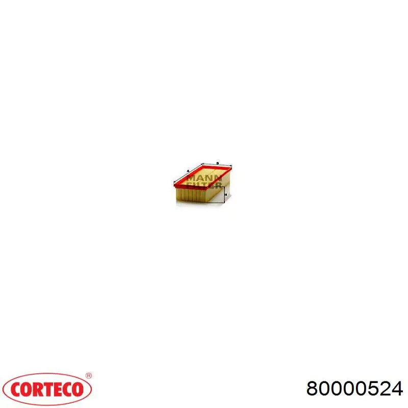 80000524 Corteco подушка (опора двигуна, права)