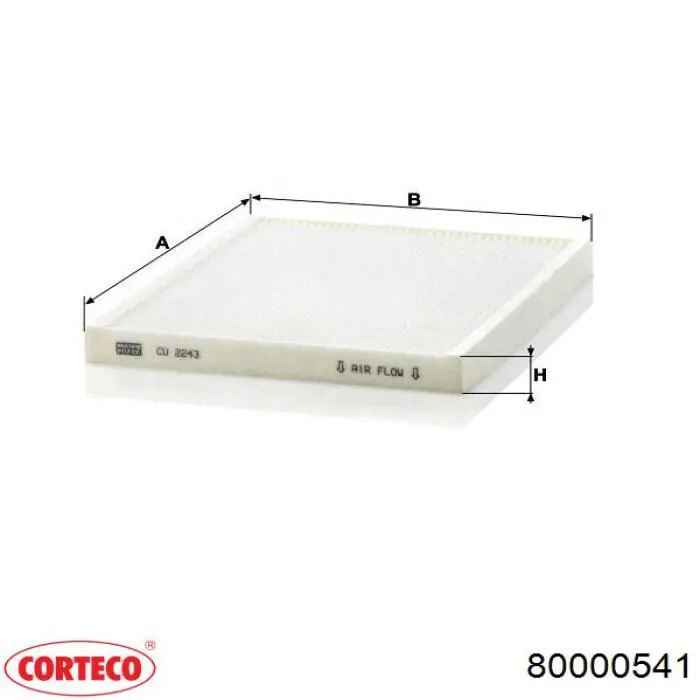 Фільтр повітряний обігрівача Corteco 80000541 ціна, від 4.22 USD